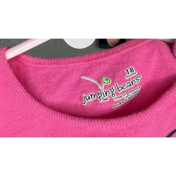 Jumping Beans short sleeve zebra top and faux denim shorts Size 18 months - Picture 4 of 6